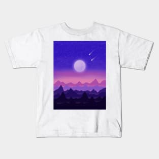 Night Mountain Beauty Kids T-Shirt